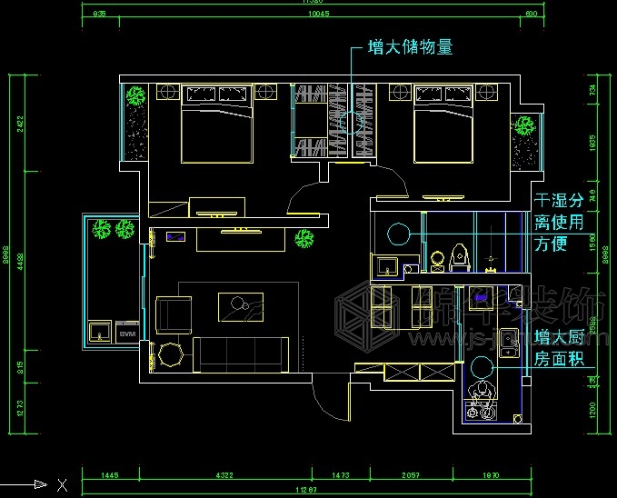 宏图上水园89平方 户型