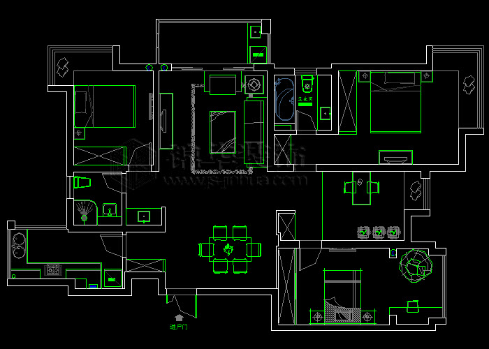 天润城138平方 户型