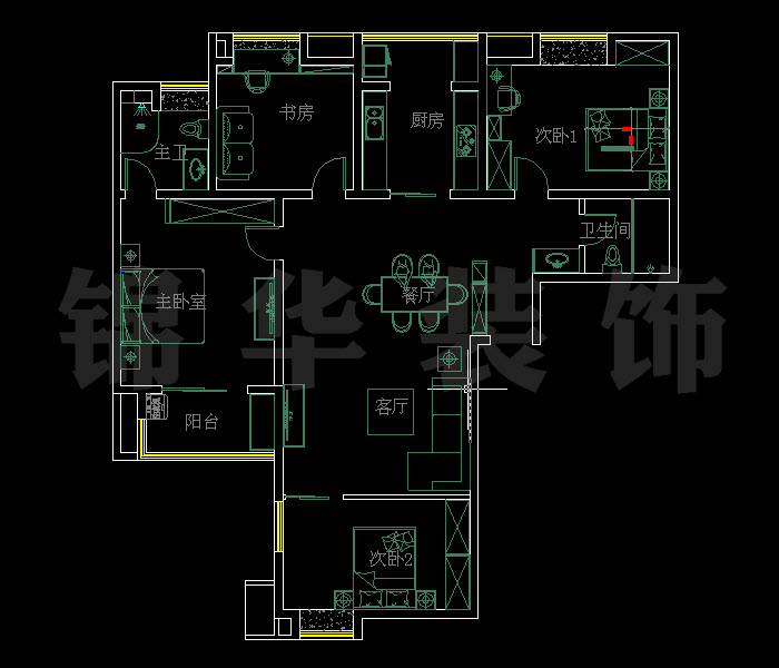 军区总院A栋A户型西 户型