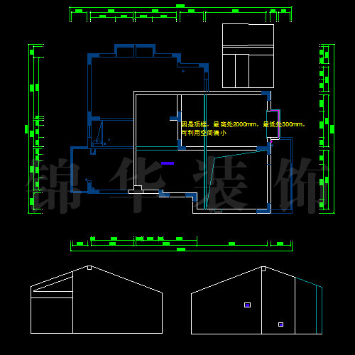 宏图上福园126平米顶楼 户型