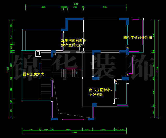 天泓山庄160平米顶楼 户型