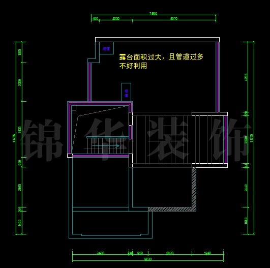 天泓山庄160平米顶楼 户型