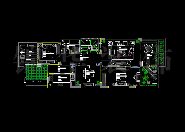 新城尚东区200平米四室两厅 户型