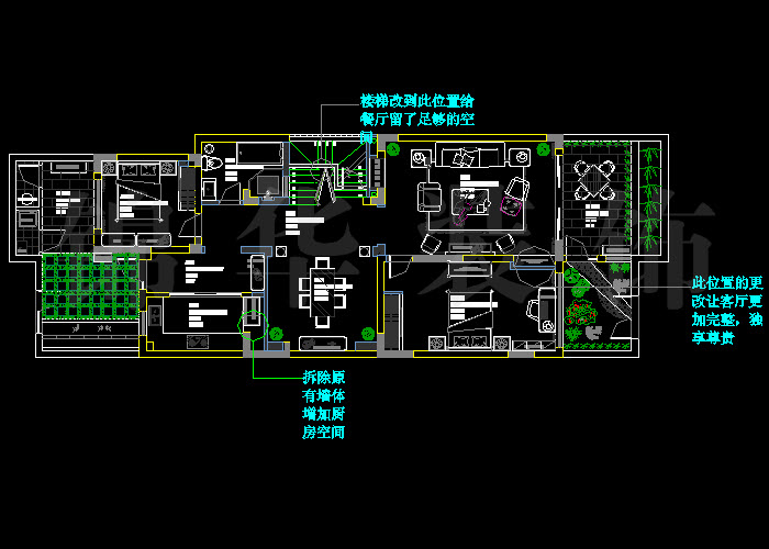 新城尚东区200平米四室两厅 户型