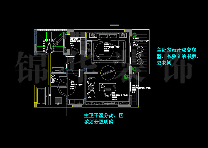 新城尚东区200平米四室两厅 户型