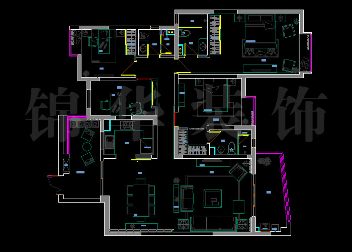 雅居乐12栋2单元1501室180平方 户型