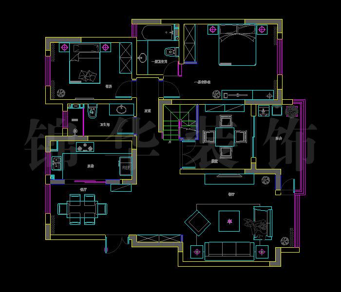奥体新城海棠园两层五室三厅240平米 户型
