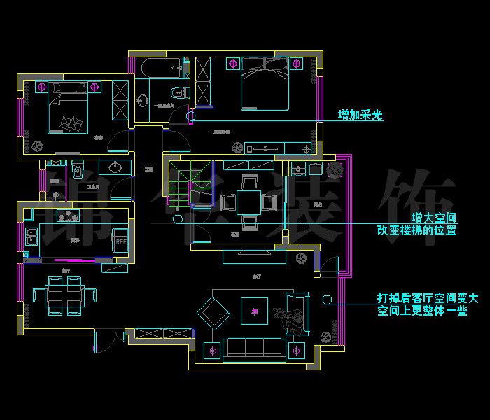 奥体新城海棠园两层五室三厅240平米 户型