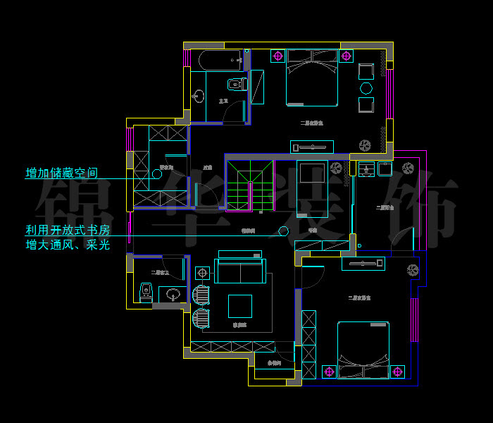 奥体新城海棠园两层五室三厅240平米 户型