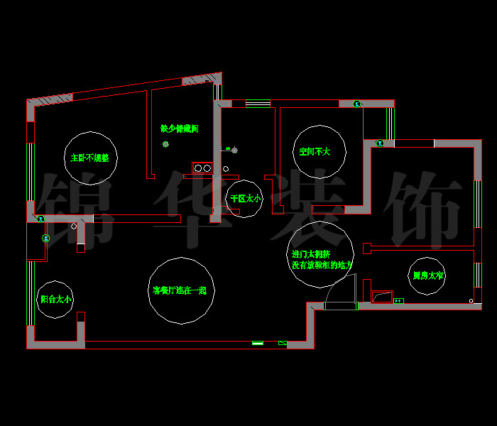 南京万达广场A41户型96平米 户型