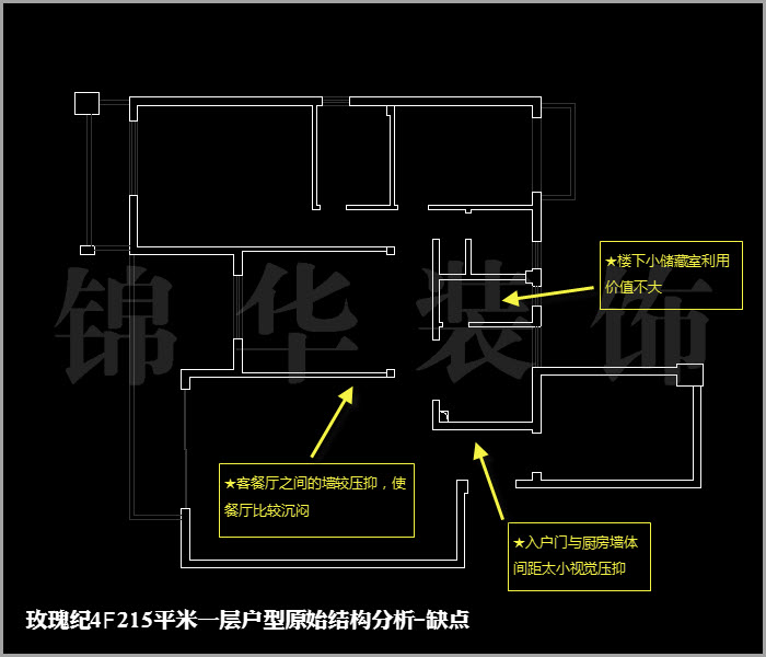 融侨中央花园玫瑰纪四楼215平米 户型