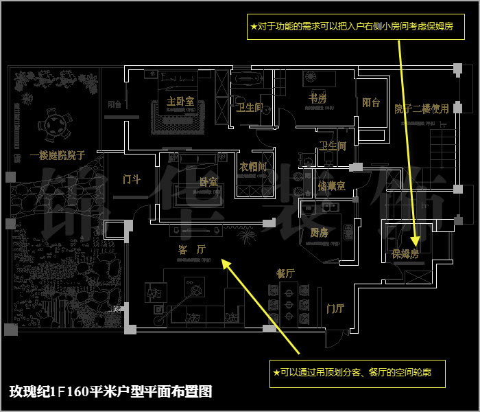 融侨中央花园玫瑰纪一楼160平米 户型