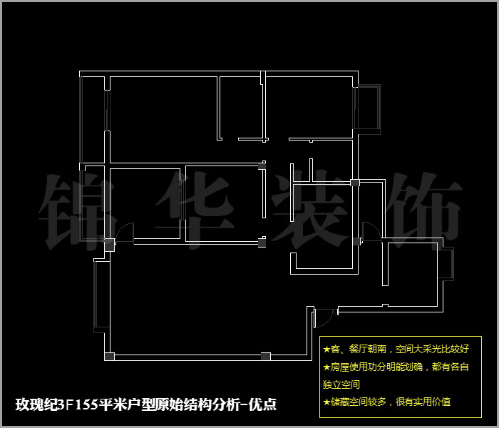 融侨中央花园玫瑰纪三楼155平米 户型