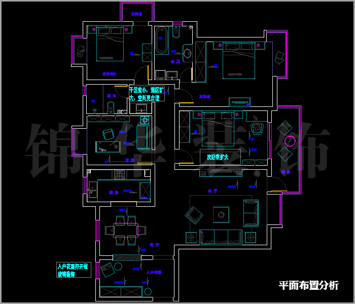 西堤国际西堤坊三房两厅两卫160平米 户型