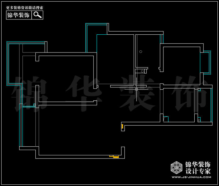 万达华府108平米 户型