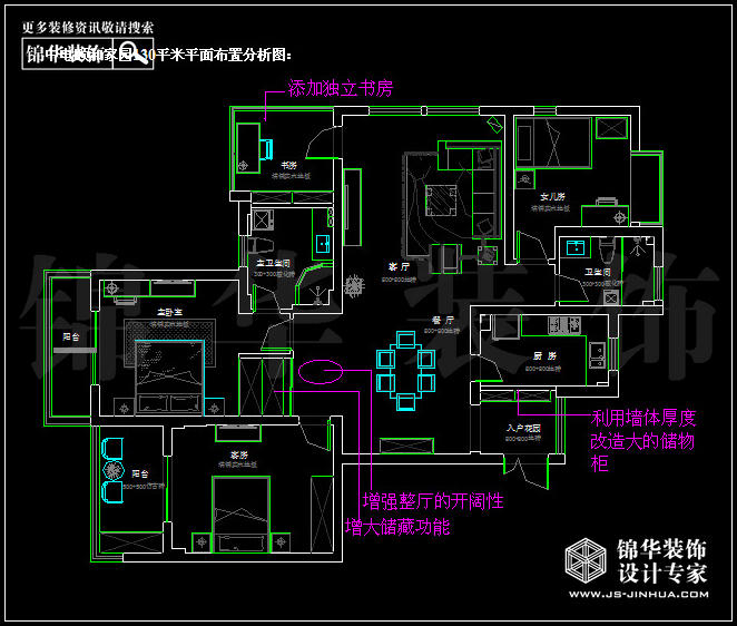 中电颐和家园130平米 户型