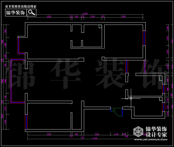 金陵尚府A3户型142平方 户型