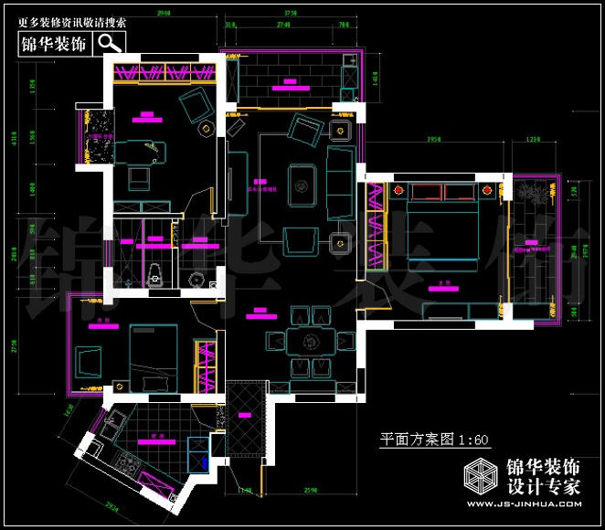 德基紫金南苑120平米 户型