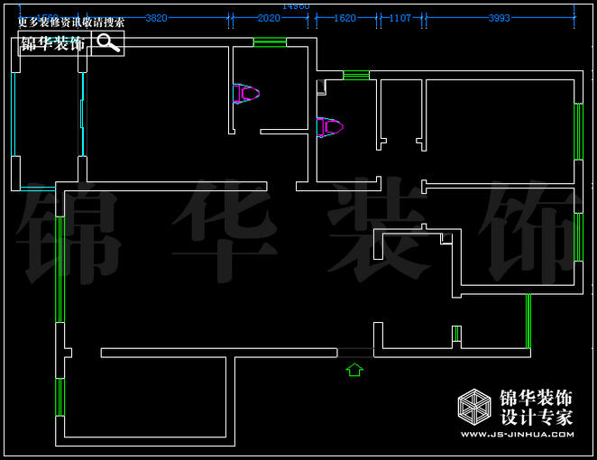 紫金东郡E3户型132平方 户型