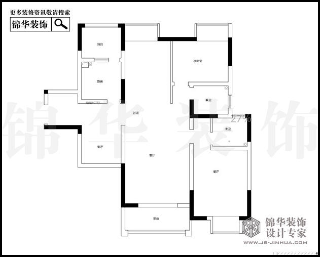 苏宁睿城2栋D户型134平米 户型