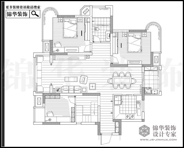 苏宁睿城2栋E户型跃层280平米 户型