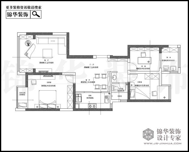 苏宁睿城4栋F户型117平米 户型