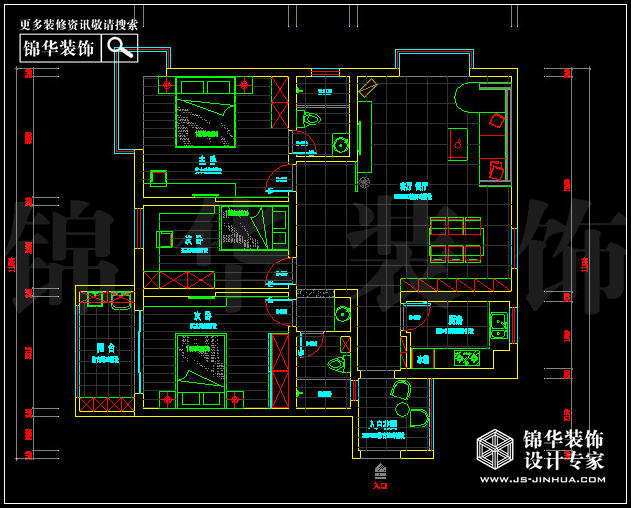 凤凰和美D1户型143平方 户型