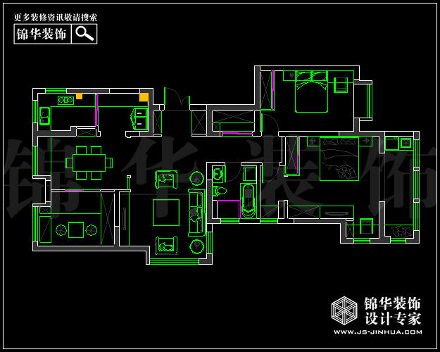 润开华府123平米 户型