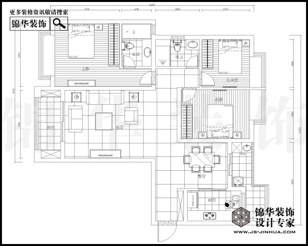 五矿御江金城B1户型140平米  户型