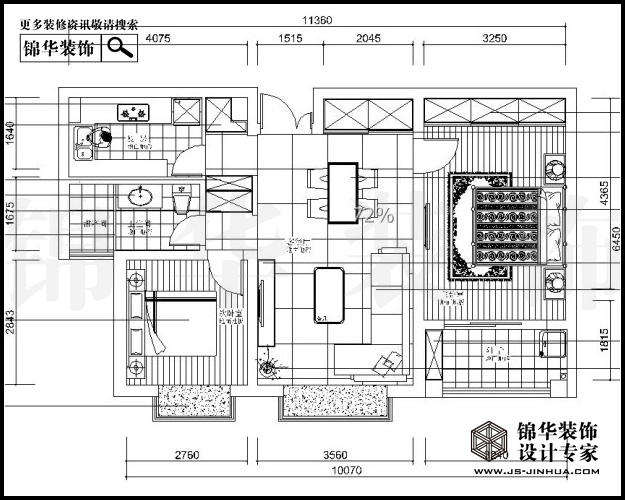 五矿御江金城B2/C2户型90平米  户型