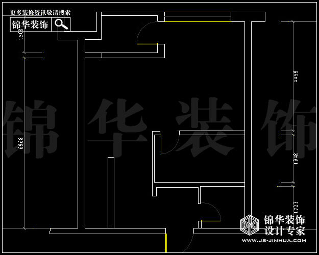 德盈国际广场B2户型68平米  户型