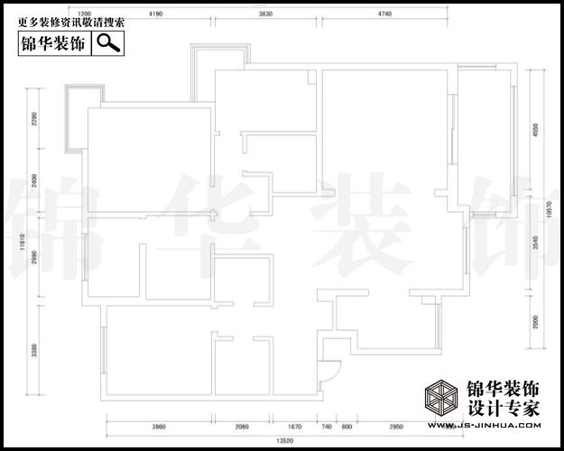 天正滨江E1户型183平米 户型