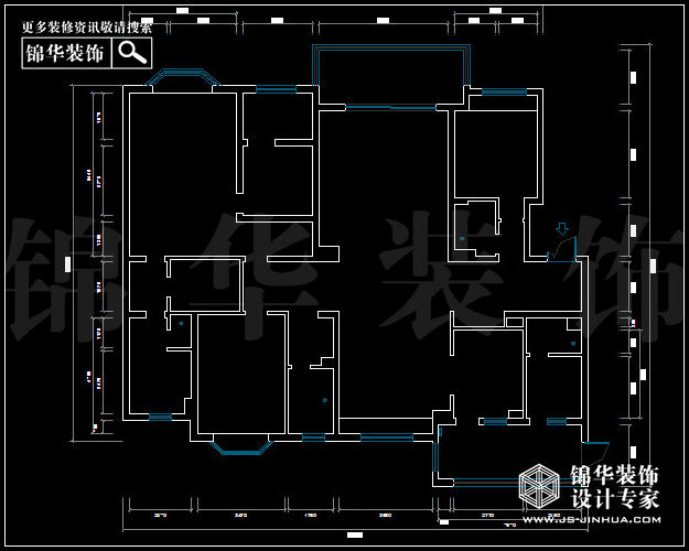 天正滨江A2户型286平米 户型